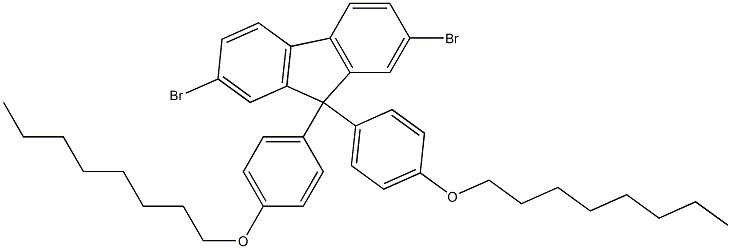 9H-Fluorene, 2,7-dibromo-9,9-bis[4-(octyloxy)phenyl]- 结构式