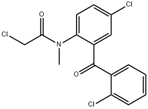 2-氯-N-(4-氯-2-(2-氯苯甲酰)苯基)-N-甲基乙酰胺 结构式