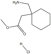 甲基 2-[1-(氨基甲基)环己基]醋酸盐盐酸 结构式