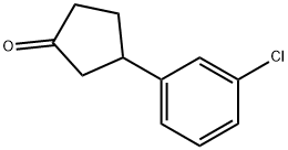 3-(3-氯苯基)环戊烷-1-酮 结构式