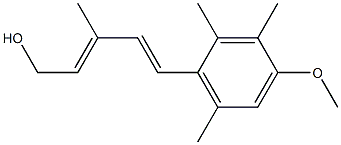 (2E,4E)-5-(4-methoxy-2,3,6-trimethylphenyl)-3-methylpenta-2,4-dien-1-ol 结构式