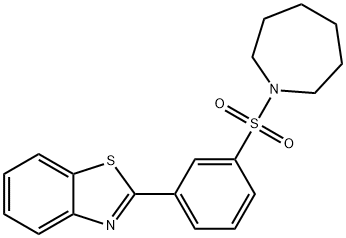 2-[3-(azepan-1-ylsulfonyl)phenyl]-1,3-benzothiazole 结构式