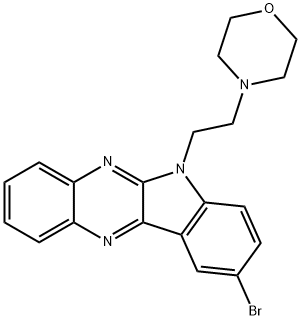 4-(2-(9-bromo-6H-indolo[2,3-b]quinoxalin-6-yl)ethyl)morpholine 结构式