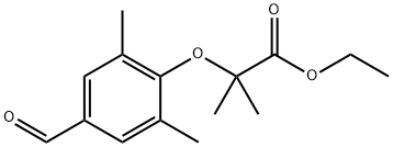 2-(4-FORMYL-2,6-DIMETHYLPHENOXY)-2-METHYLPROPANOIC ACID ETHYL ESTER 结构式