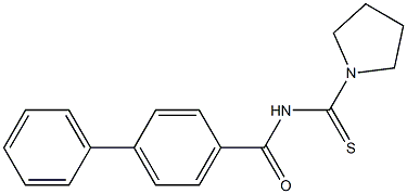 N-(1-pyrrolidinylcarbonothioyl)-4-biphenylcarboxamide 结构式