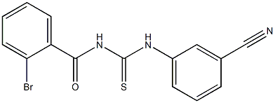 2-bromo-N-{[(3-cyanophenyl)amino]carbonothioyl}benzamide 结构式