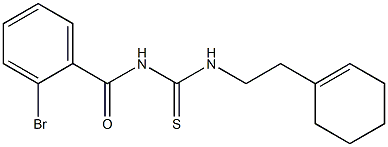 2-bromo-N-({[2-(1-cyclohexen-1-yl)ethyl]amino}carbonothioyl)benzamide 结构式