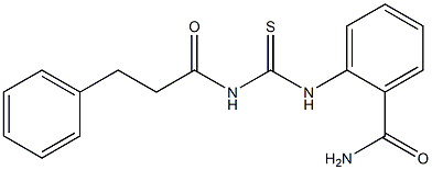 2-({[(3-phenylpropanoyl)amino]carbonothioyl}amino)benzamide 结构式