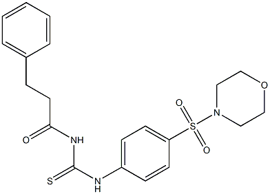 N-({[4-(4-morpholinylsulfonyl)phenyl]amino}carbonothioyl)-3-phenylpropanamide 结构式