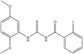 N-{[(2,5-dimethoxyphenyl)amino]carbonothioyl}-2-iodobenzamide 结构式