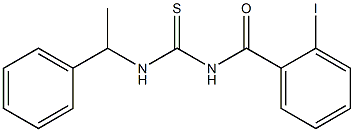 2-iodo-N-{[(1-phenylethyl)amino]carbonothioyl}benzamide 结构式