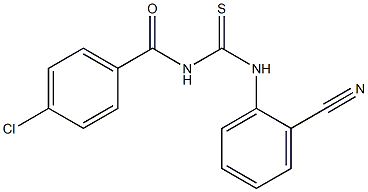 4-chloro-N-{[(2-cyanophenyl)amino]carbonothioyl}benzamide 结构式