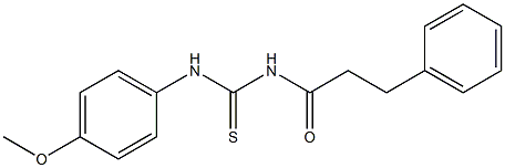 N-{[(4-methoxyphenyl)amino]carbonothioyl}-3-phenylpropanamide 结构式