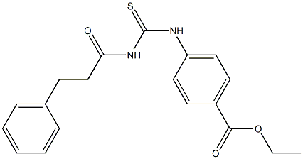 ethyl 4-({[(3-phenylpropanoyl)amino]carbonothioyl}amino)benzoate 结构式