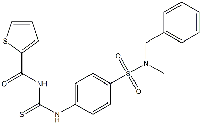 N-{[(4-{[benzyl(methyl)amino]sulfonyl}phenyl)amino]carbonothioyl}-2-thiophenecarboxamide 结构式