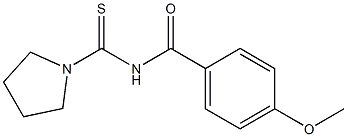 4-methoxy-N-(1-pyrrolidinylcarbonothioyl)benzamide 结构式