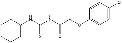 2-(4-chlorophenoxy)-N-[(cyclohexylamino)carbonothioyl]acetamide 结构式