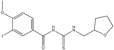 3-iodo-4-methoxy-N-{[(tetrahydro-2-furanylmethyl)amino]carbonothioyl}benzamide 结构式