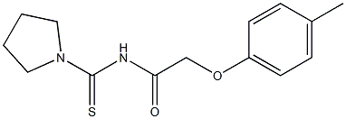 2-(4-methylphenoxy)-N-(1-pyrrolidinylcarbonothioyl)acetamide 结构式