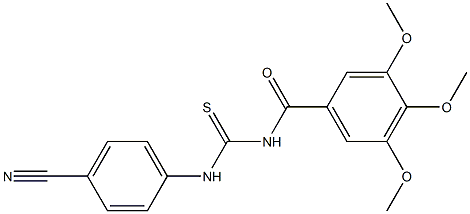 N-{[(4-cyanophenyl)amino]carbonothioyl}-3,4,5-trimethoxybenzamide 结构式
