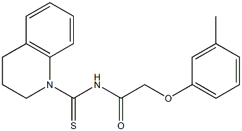 N-(3,4-dihydro-1(2H)-quinolinylcarbonothioyl)-2-(3-methylphenoxy)acetamide 结构式