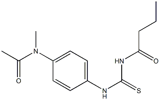 N-[({4-[acetyl(methyl)amino]phenyl}amino)carbonothioyl]butanamide 结构式