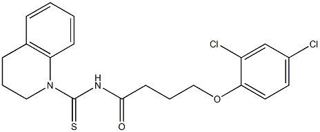 4-(2,4-dichlorophenoxy)-N-(3,4-dihydro-1(2H)-quinolinylcarbonothioyl)butanamide 结构式