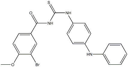 N-{[(4-anilinophenyl)amino]carbonothioyl}-3-bromo-4-methoxybenzamide 结构式