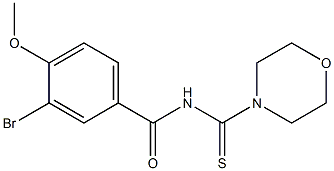 3-bromo-4-methoxy-N-(4-morpholinylcarbonothioyl)benzamide 结构式