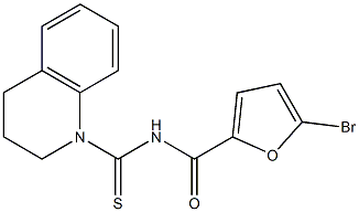 5-bromo-N-(3,4-dihydro-2H-quinoline-1-carbothioyl)furan-2-carboxamide 结构式
