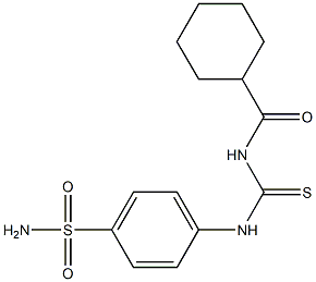 N-({[4-(aminosulfonyl)phenyl]amino}carbonothioyl)cyclohexanecarboxamide 结构式