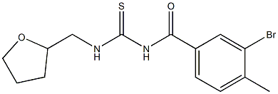 3-bromo-4-methyl-N-{[(tetrahydro-2-furanylmethyl)amino]carbonothioyl}benzamide 结构式