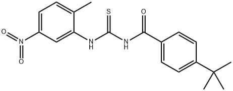 4-tert-butyl-N-{[(2-methyl-5-nitrophenyl)amino]carbonothioyl}benzamide 结构式