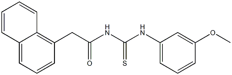 N-{[(3-methoxyphenyl)amino]carbonothioyl}-2-(1-naphthyl)acetamide 结构式