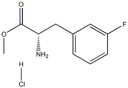 DL-3-氟苯丙氨酸甲酯盐酸盐 结构式