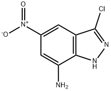 1H-Indazol-7-amine, 3-chloro-5-nitro- 结构式