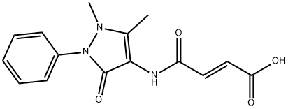 (E)-4-((1,5-dimethyl-3-oxo-2-phenyl-2,3-dihydro-1H-pyrazol-4-yl)amino)-4-oxobut-2-enoic acid 结构式