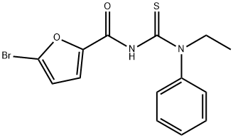 5-bromo-N-{[ethyl(phenyl)amino]carbonothioyl}-2-furamide 结构式