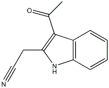 1H-Indole-2-acetonitrile, 3-acetyl- 结构式