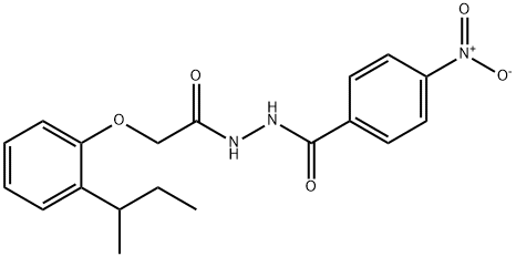 N'-[(2-sec-butylphenoxy)acetyl]-4-nitrobenzohydrazide 结构式