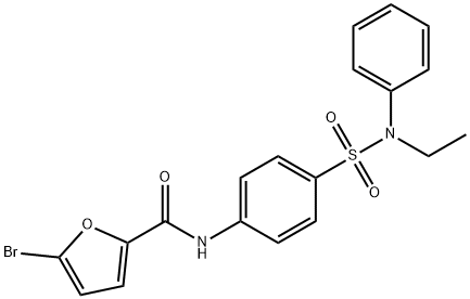 5-bromo-N-(4-{[ethyl(phenyl)amino]sulfonyl}phenyl)-2-furamide 结构式