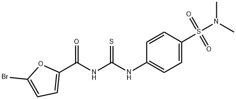 5-bromo-N-[({4-[(dimethylamino)sulfonyl]phenyl}amino)carbonothioyl]-2-furamide 结构式