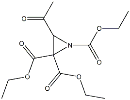 1,2,2-Aziridinetricarboxylic acid, 3-acetyl-, triethyl ester 结构式