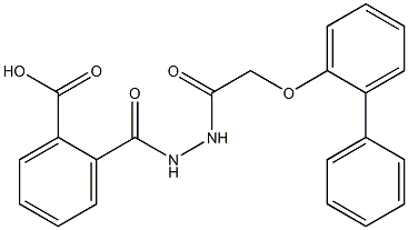 2-({2-[(2-biphenylyloxy)acetyl]hydrazino}carbonyl)benzoic acid 结构式