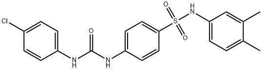 4-({[(4-chlorophenyl)amino]carbonyl}amino)-N-(3,4-dimethylphenyl)benzenesulfonamide 结构式