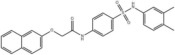 N-(4-{[(3,4-dimethylphenyl)amino]sulfonyl}phenyl)-2-(2-naphthyloxy)acetamide 结构式