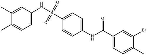 3-bromo-N-(4-{[(3,4-dimethylphenyl)amino]sulfonyl}phenyl)-4-methylbenzamide 结构式