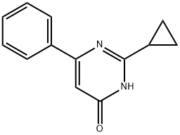 4(1H)-Pyrimidinone, 2-cyclopropyl-6-phenyl- 结构式