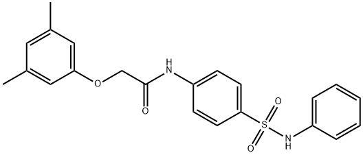 2-(3,5-dimethylphenoxy)-N-[4-(phenylsulfamoyl)phenyl]acetamide 结构式