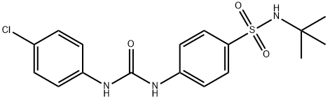 N-(tert-butyl)-4-({[(4-chlorophenyl)amino]carbonyl}amino)benzenesulfonamide 结构式